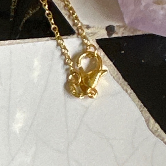 Amethyst Perfume bottle pendant in Vermeil Gold 925 stamped necklace/Calming - Picture 4 of 8